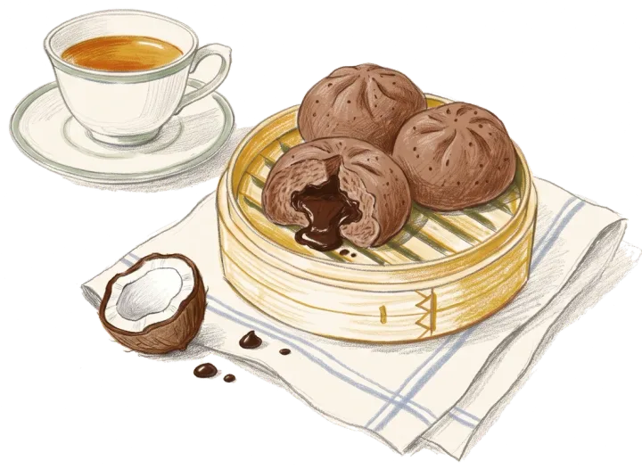 椰香爆漿巧克力饅頭插圖
