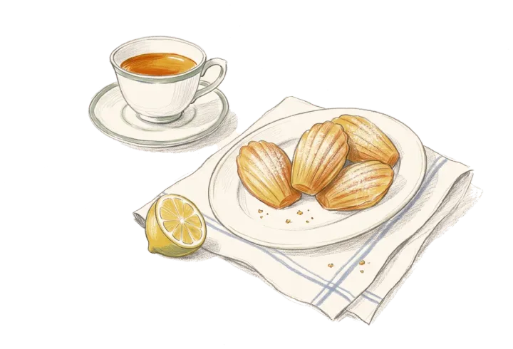 檸檬瑪德蓮插圖